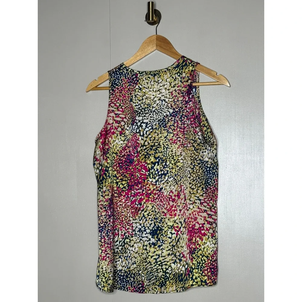 Hale Bob Abstract Print Sleeveless Blouse Top Medium‎ Boho Colorful